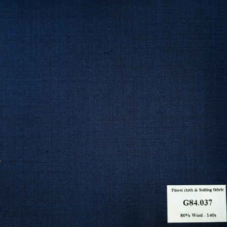 G84.037 Kevinlli V7 - Vải Suit 80% Wool - Xanh dương Trơn